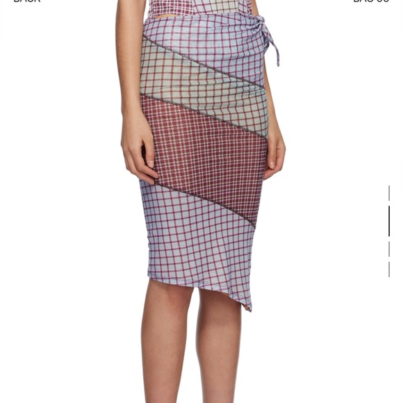 Miaou new w/tags “Jewett” print skirt in Bristol plaid. Size S self tie at side. - Picture 2 of 7